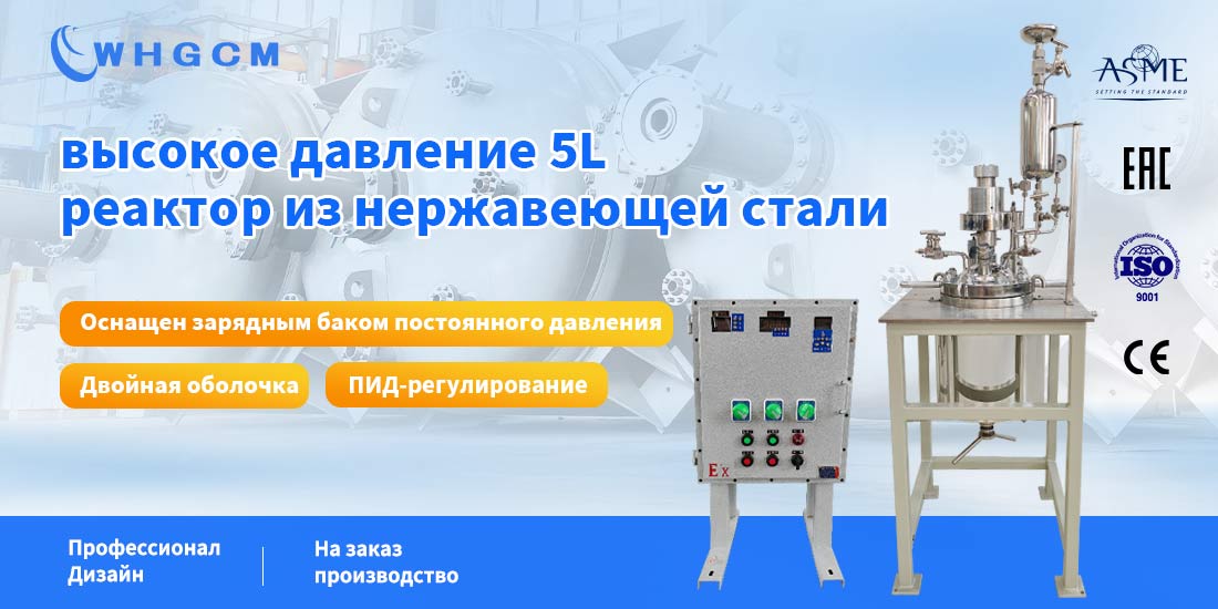 Плакат реактора высокого давления из нержавеющей стали объемом 5 л