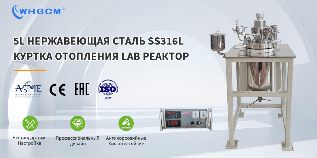 Плакат 5L высокого давления высокой температуры нержавеющей стали рубашкой лаборатории реактор