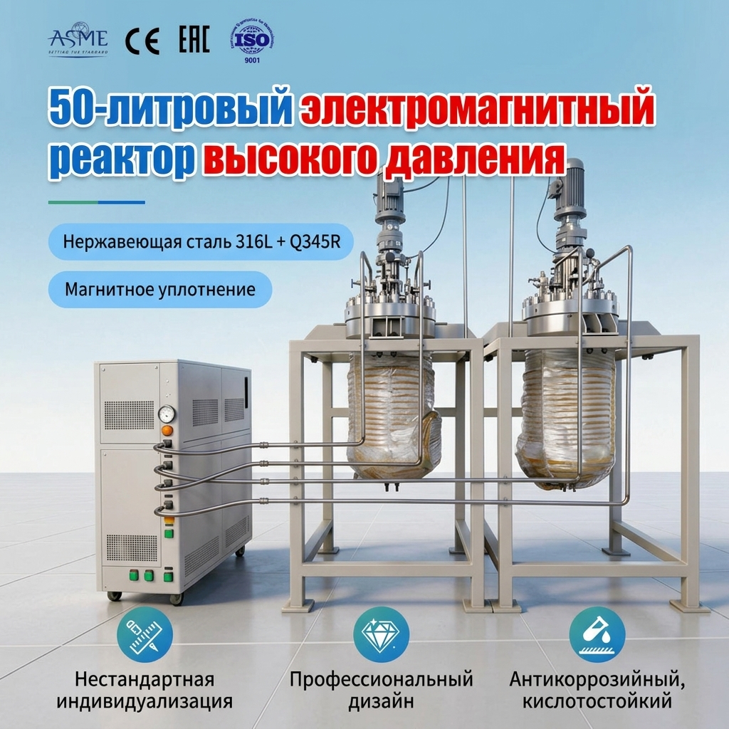 Постер 200-литрового высоконапорного электромагнитного нагревательного реактора