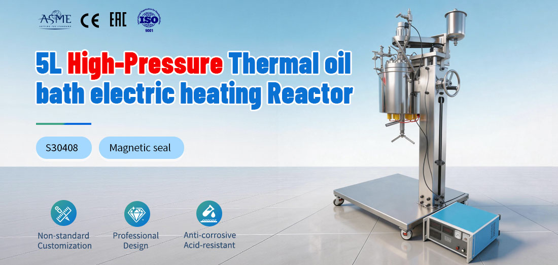 poster of the 5L Stainless Steel High-pressure Thermal Oil Bath Electric Heating Lab Reactor