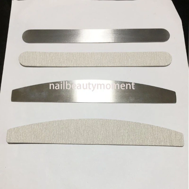 Metal Boards For Nail Files Self Sticky Sandpapers Half Moon Shape Files (FF40)