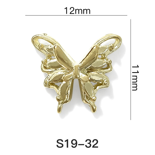 Nail Art Butterfly 3D Alloy Charms Studs (D119)