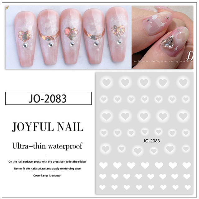 Ultra-thin Waterproof Nail Art Hollowed-Out Stickers for Fingernail Butterly/Cross/ Snowflakes /Santa Decals (NPP33)