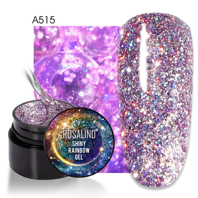 Shiny Rainbow Gel Polish Sparkle 5ml Nail Glitter UV Gel with 12 Colors (UG42)