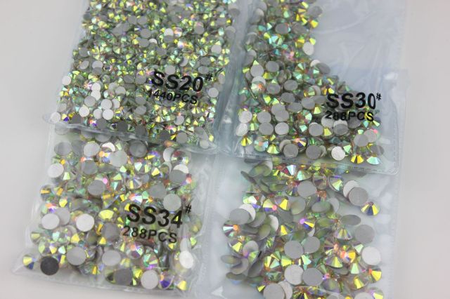 Wholesale Glass Nail Rhinestones 1440pcs AB Crystal Nails Art Beauty Gems Manicure Decoration Accessories (D96)