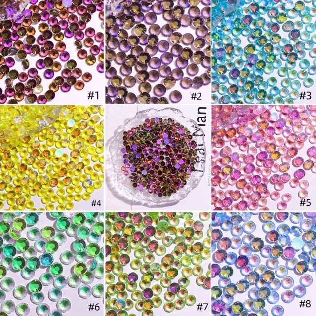 Aurora Flatback Nail Art Rhinestone 1440 pcs Beauty DIY Charms Decoration Nails Accessories (D98)