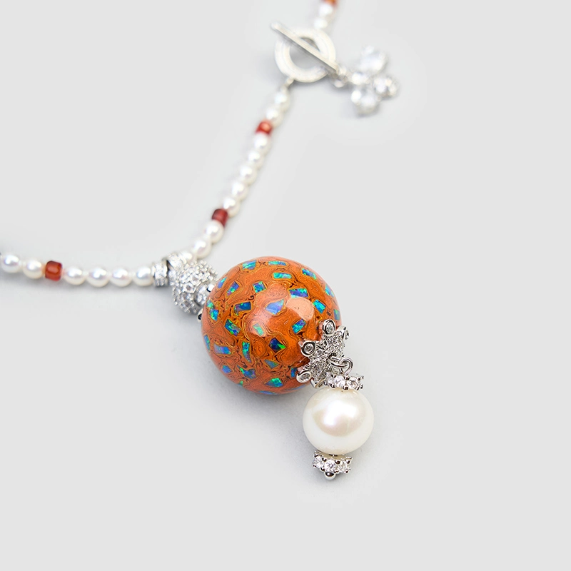pearl necklace for women, crystal pearl jewelry