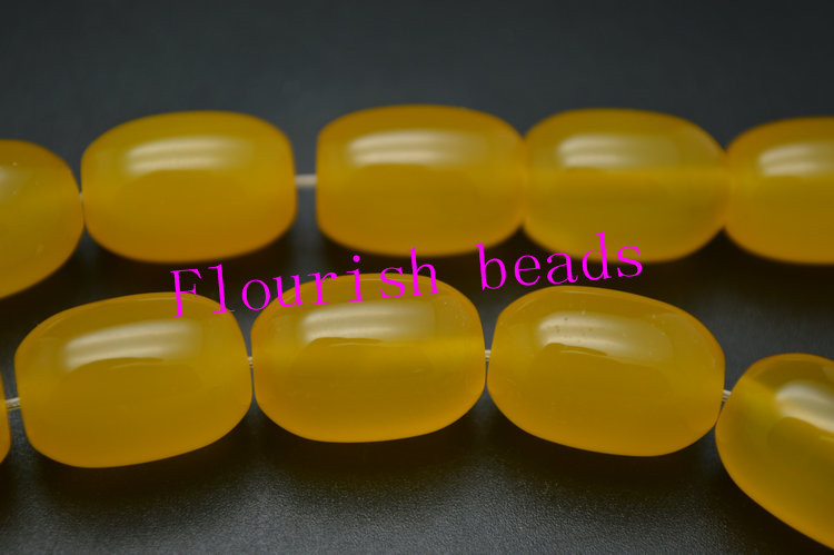 13*18MM Barrel Yellow Agate Beads