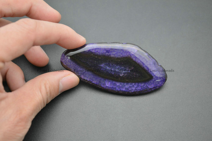 High Polished Natural Agate Freeform Stone Pendants