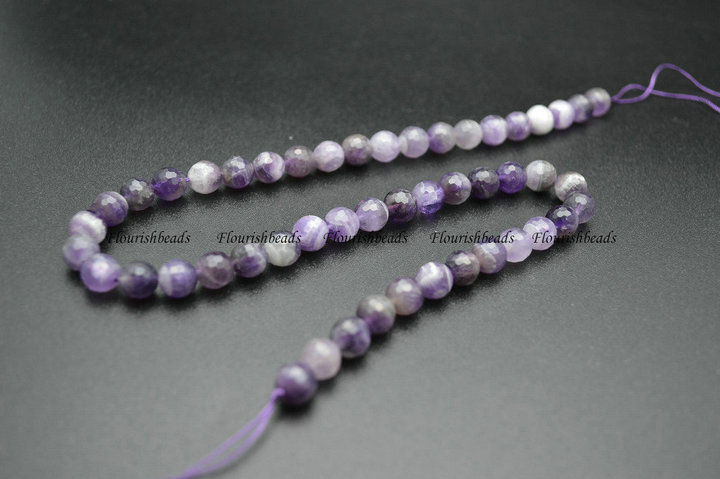 Natural Faceted Dog Teeth Amethyst  6mm~12mm