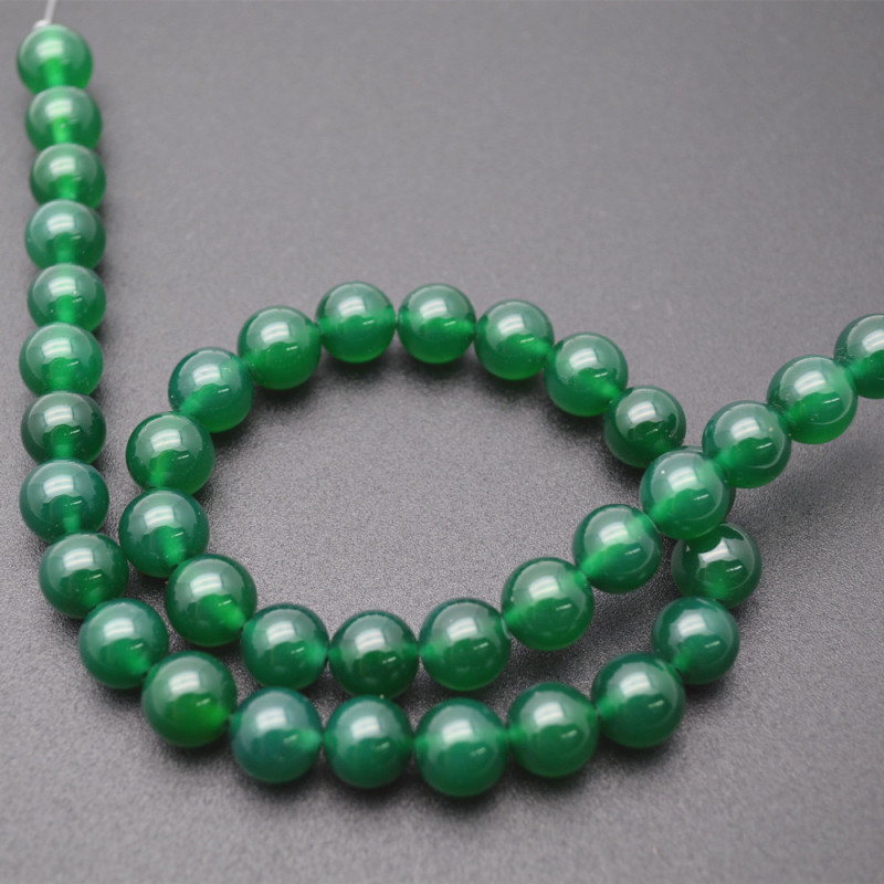 4mm~16mm Green Agate Stone Round Loose Beads