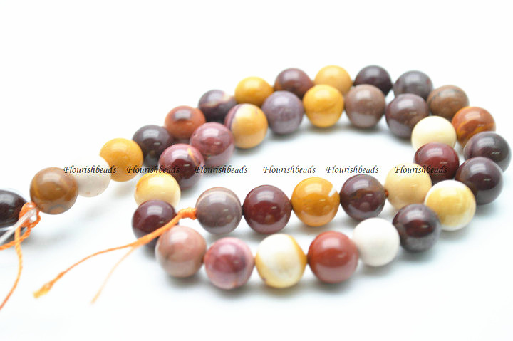 4mm~14mm Natural Mookaite Stone Round Loose Beads