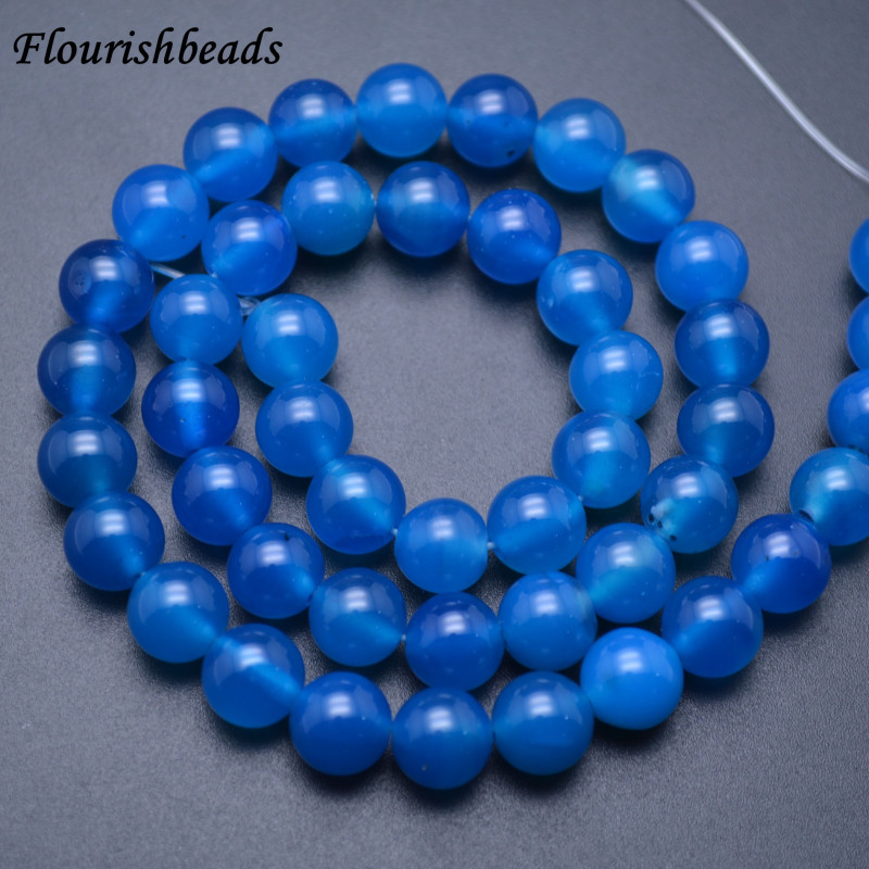 4mm~14mm Blue Agate Round Loose Beads