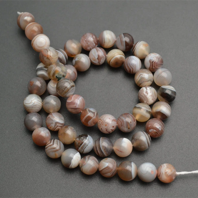 Natural Persian Agate Stone Round Loose Beads