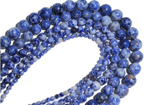 Natural Blue Spot Stone (Chinese Sodalite) Round Beads