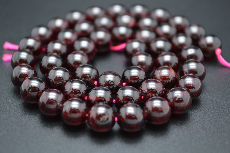 High Quality Natural Garnet Stone Round Loose Beads