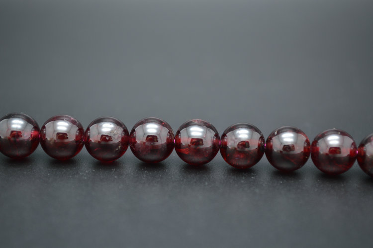 High Quality Natural Garnet Stone Round Loose Beads
