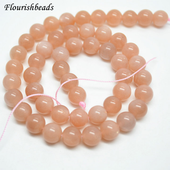 Good Qualtiy Natural Peach Moonstone Round Beads