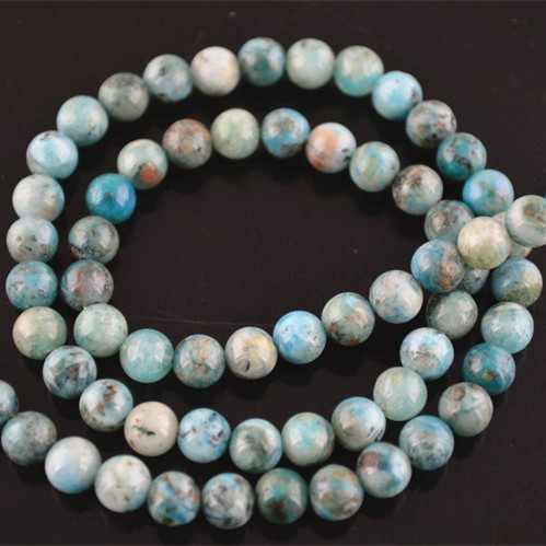 Blue Hemimorphite Stone Round Loose Beads Wholesale Jewelry making supplies