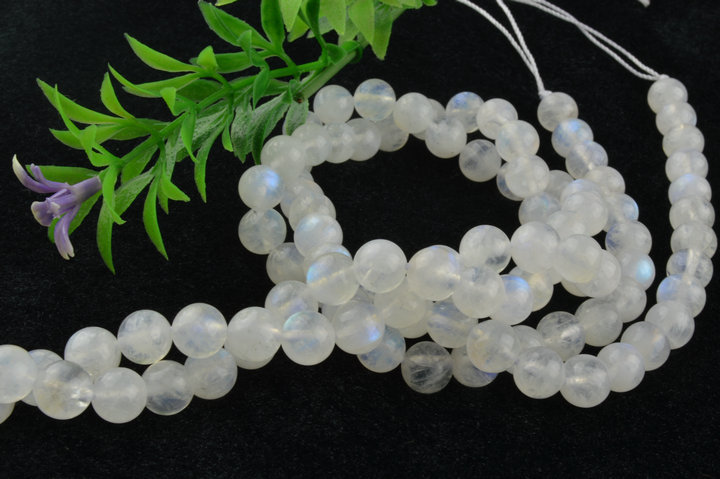 High Qualtiy Natural Rainbow Moonstone Round Beads