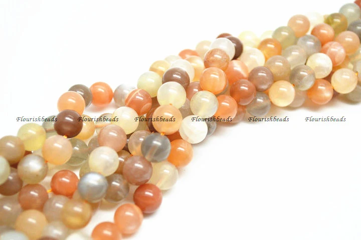 Mix color Natural Sunstone Round Loose Beads Wholesale Jewelry making supplies