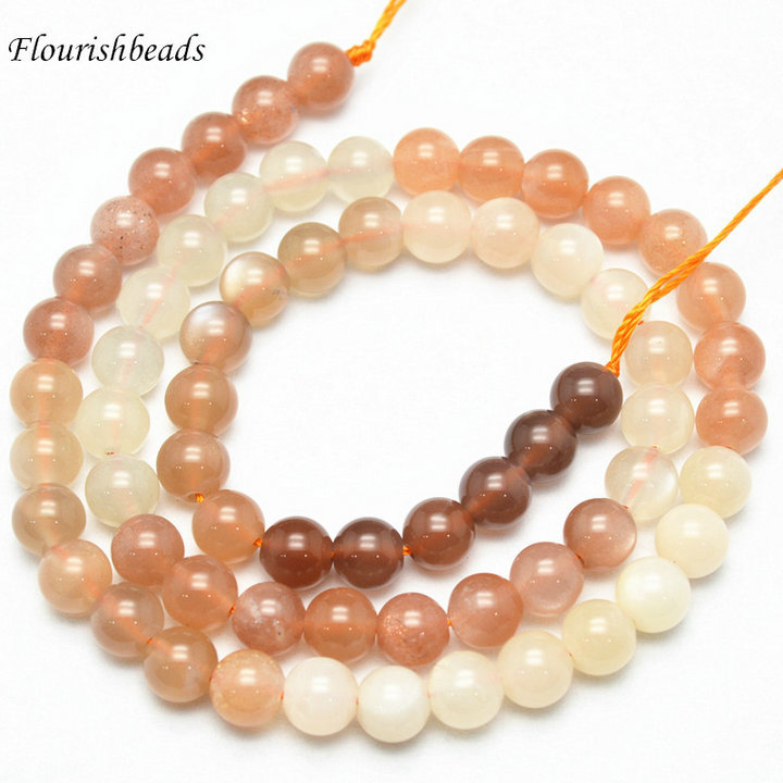 Mix color Natural Sunstone Round Loose Beads Wholesale Jewelry making supplies