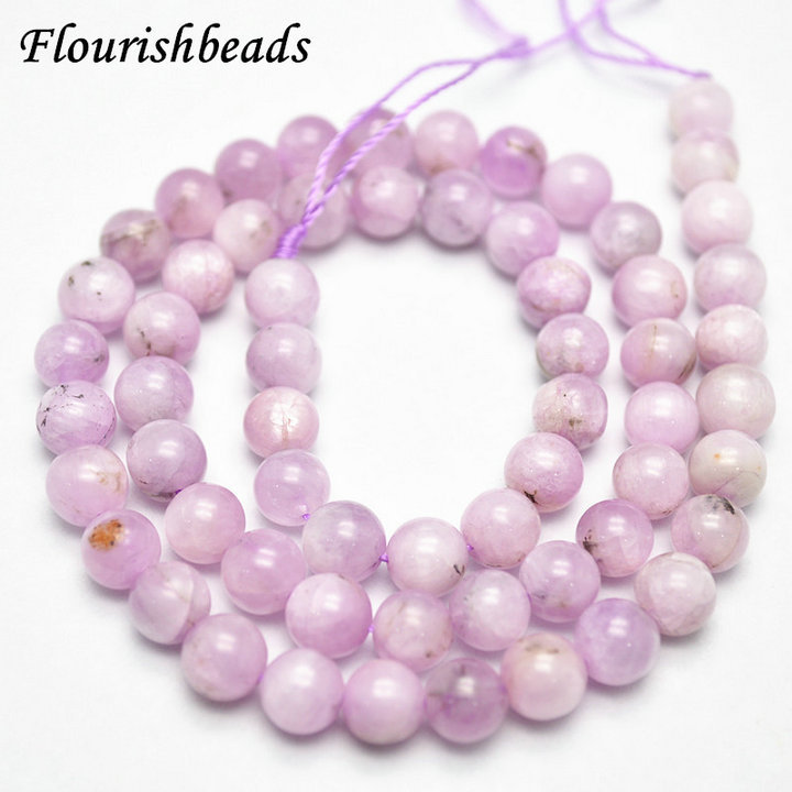 Natural Kunzite Stone Round Loose Beads Wholesale Jewelry making supplies