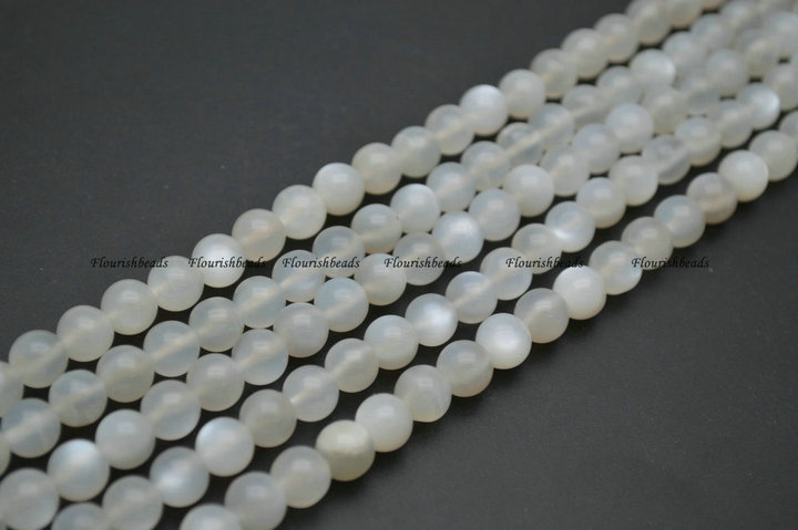Natural Gray Moonstone Round Beads 6mm 8mm 10mm