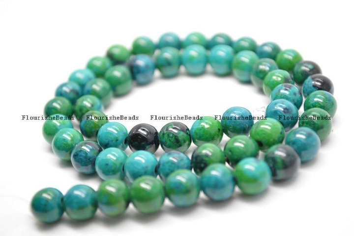 Synthetic Chrysocolla Stone Round Beads