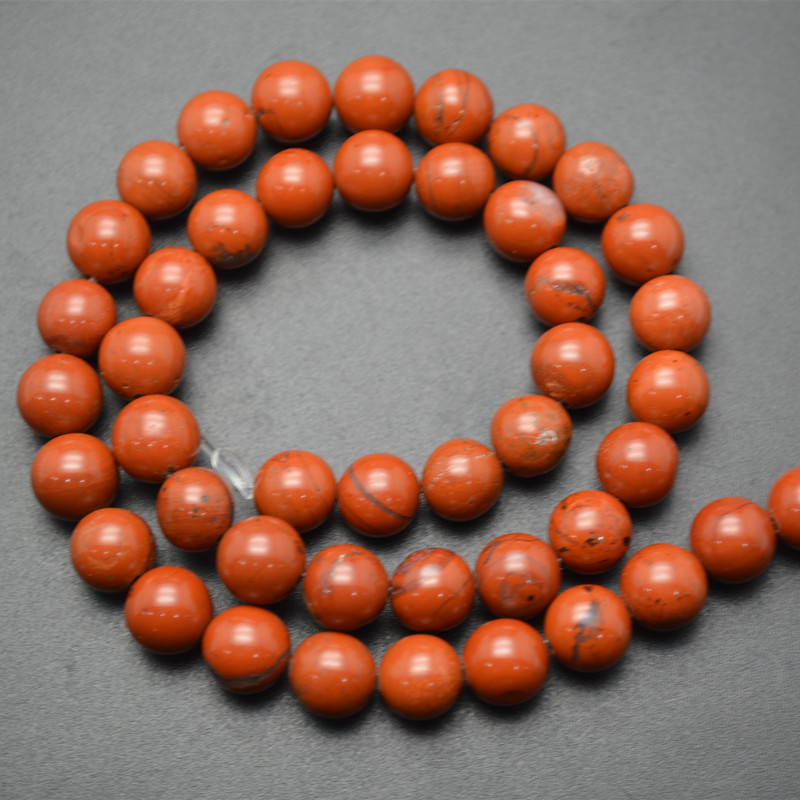 Natural Red Stone Jasper Round Loose Beads