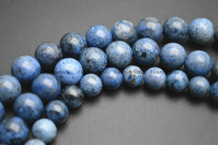 Natural Dumortierite Stone Round Loose Beads
