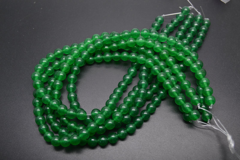 Greem Malai Jade Stone Round Beads