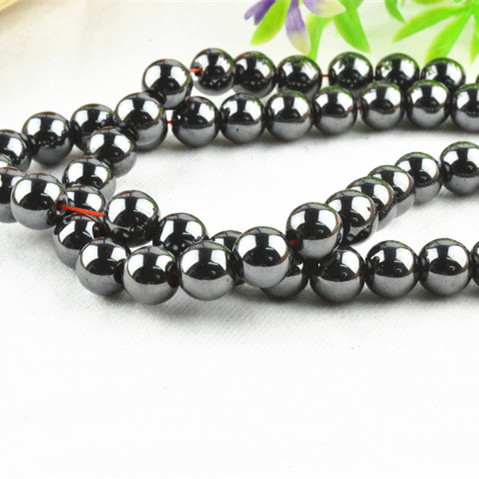 Grade A Quality Magnetic Hematite Smooth Round Loose Beads