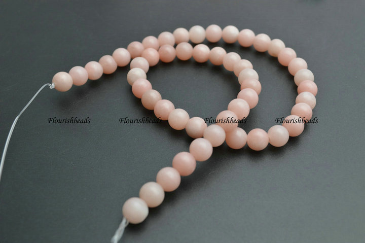 4mm~12mm Natural Pink Opal Stone Round Beads