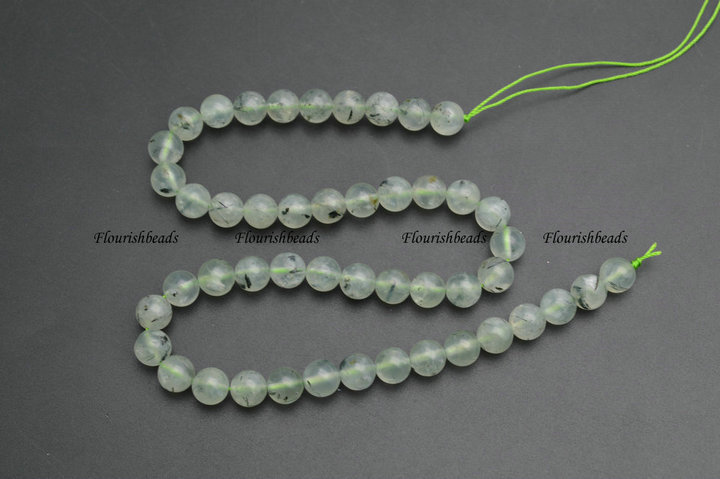 4mm~14mm Natural Prehnite Stone Round Beads