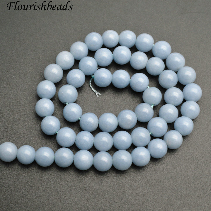 4mm~12mm Natural Angelite Stone Round Beads