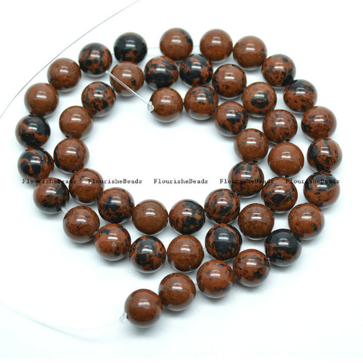 Golden Swan Stone Round Beads