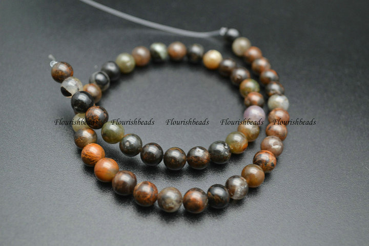 6mm 8mm 10mm Natural Ocean Jade Stone Round Loose Beads
