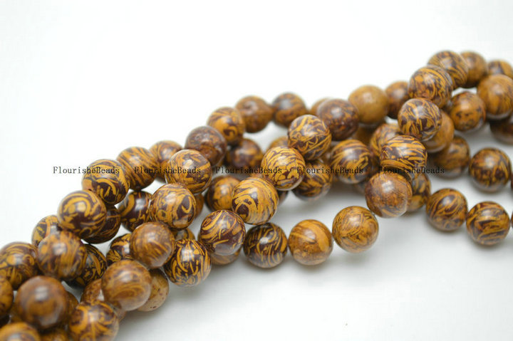 Natural Rubber Stone Round Loose Beads