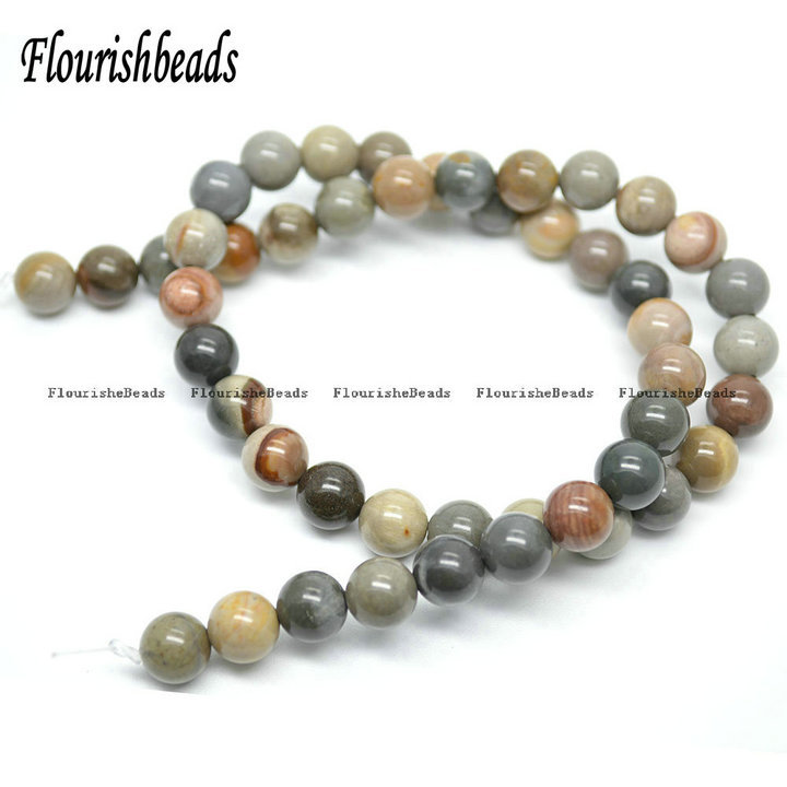 American Picture Jasper Stone Round Loose Beads