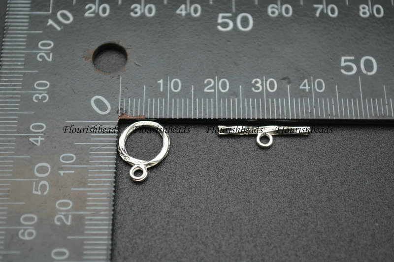 925 Stering Silver Toggle Round Twist Clasp For Jewelry Making