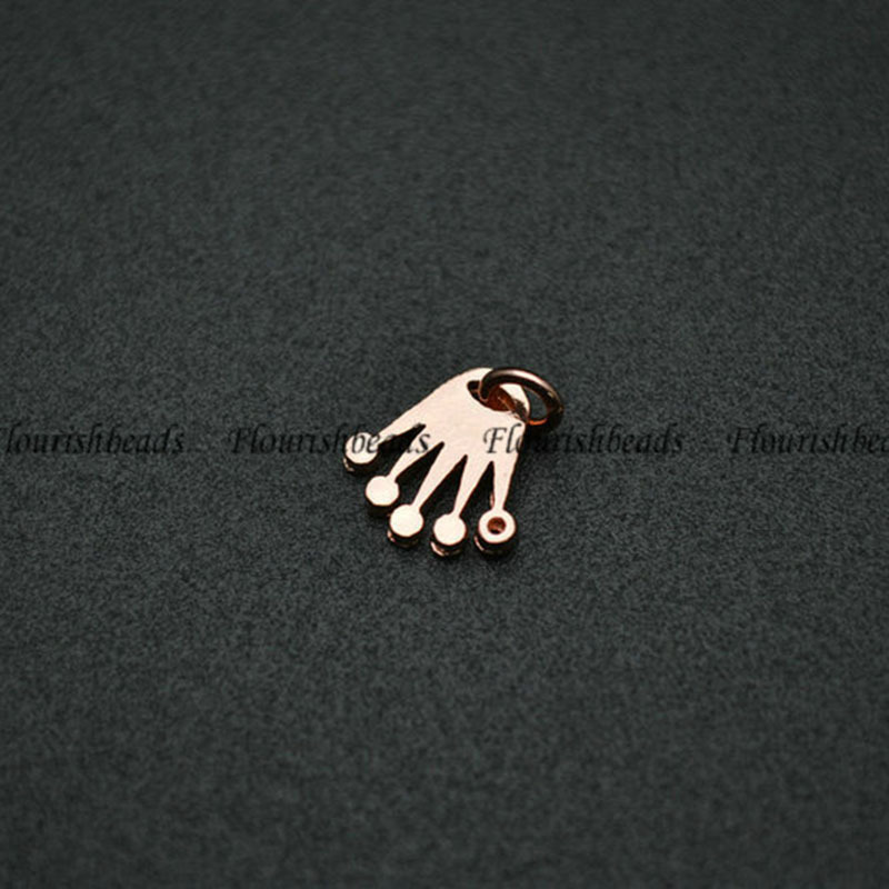 Multic Colors Plating Frog Feet Shape Copper Charms