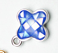 One Loop Blue Shell Flour Leaf Clover Charms fit Necklace Bracelets making