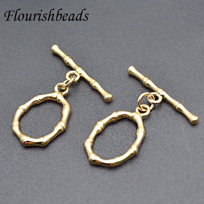 Wholesale 20Set Gold Color Plated Brass Bracelet OT Toggle Clasps High Quality Diy Jewelry Making Findings Accessories