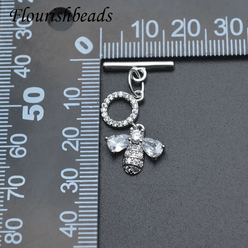 High Quality Bee Shape O Toggle Clasps  Clasp  Gold Silver Color Nickel Free for Pearl Bracelet Necklace Jewelry Making