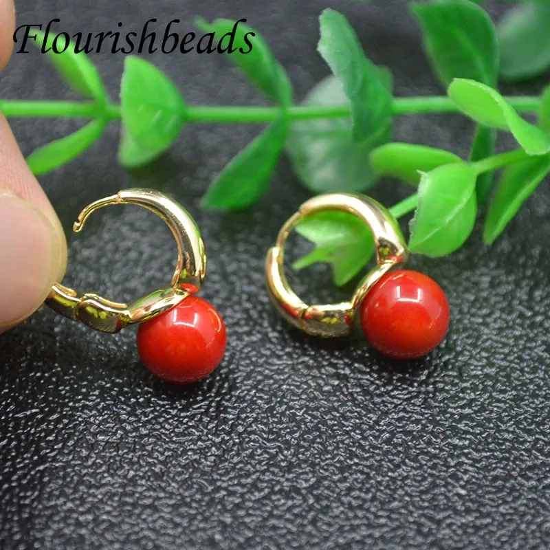 Fashion Jewelry Findings Gold Plating Round Earring Hooks Base Coral Earrings For Jewelry Making Supplies