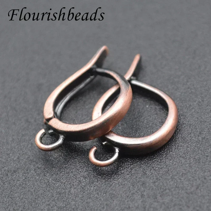 Antique Bronze Metal Round Earrings Hooks Clasps for DIY Woman Handmade Jewelry Making Accessories