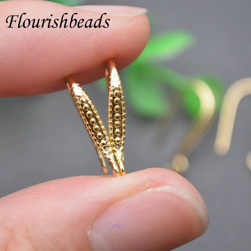50pcs Anti-fading Real Gold Plating  Color Remain Earring Hooks Jewelry Findings DIY Jewelry Making Accessories