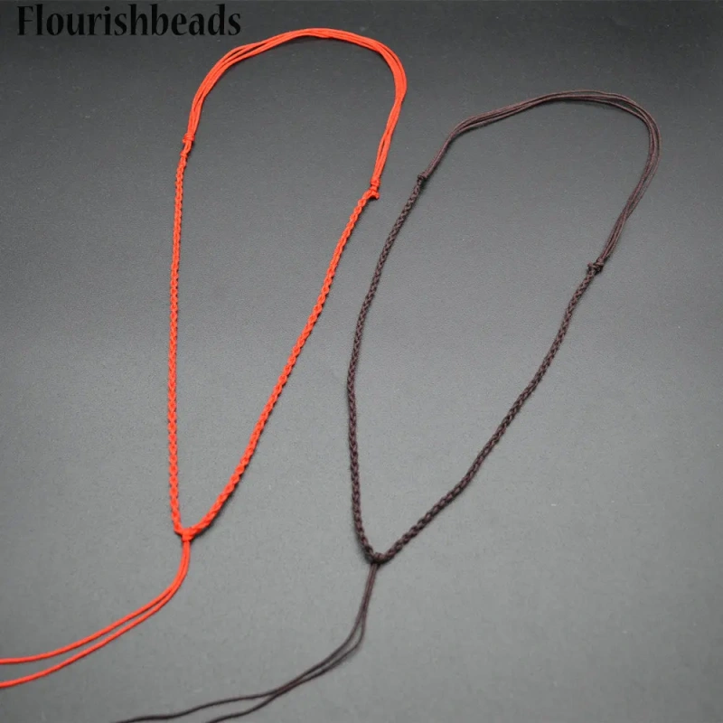 Wholesale Red and Coffee Color Braided Rope Necklace Thread Chains 100pc per lot
