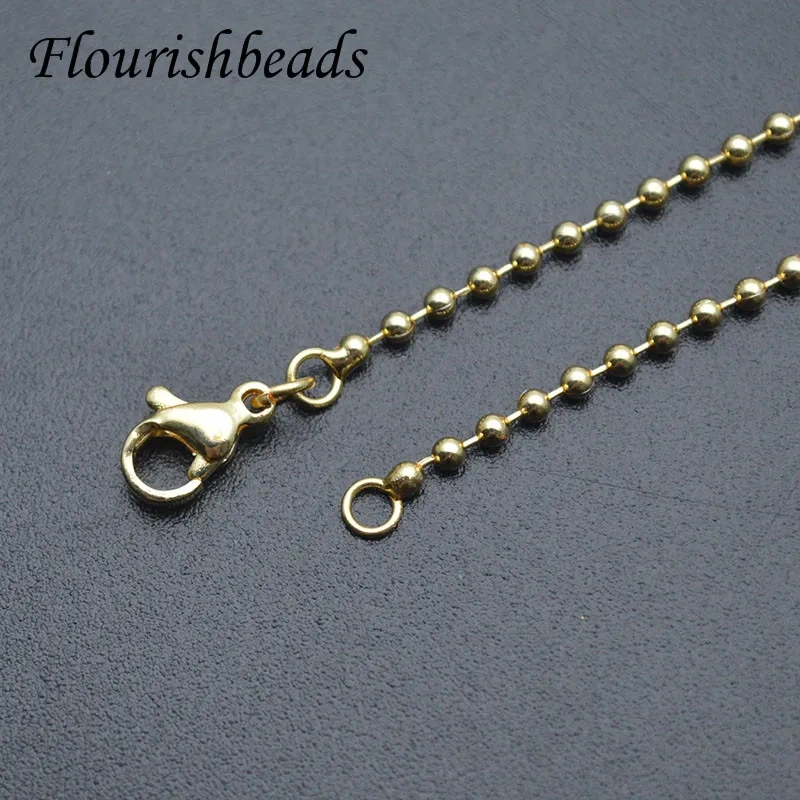 1.5mm 2mm Width Nickel Free Anti Fading Beads Chains Necklace Link Chain for Jewelry Making Supplies DIY Accessories 30pcs/lot